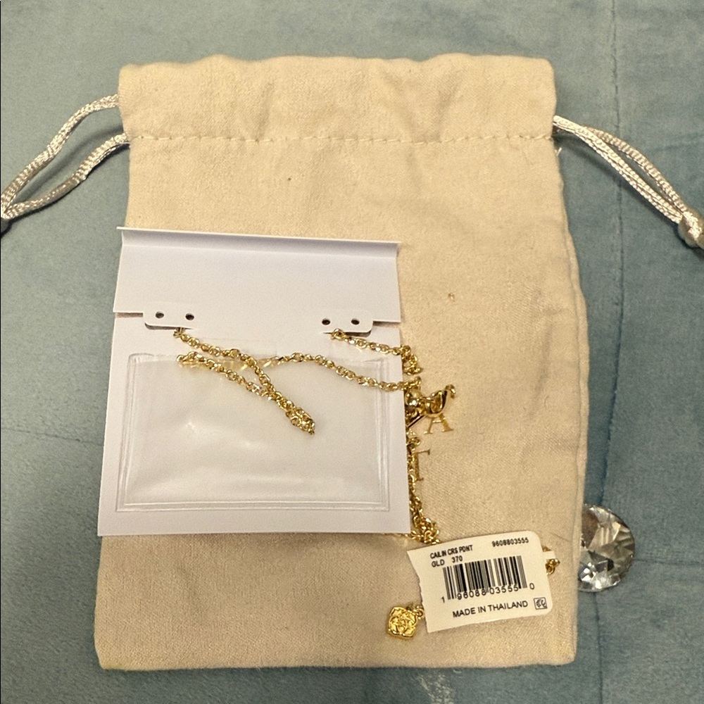 Kendra Scott Gold Necklace with Lime Accent - Picture 2 of 2